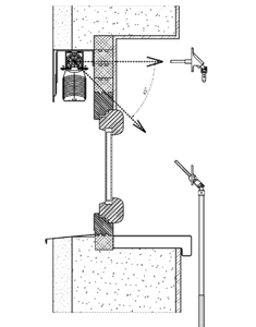 Montaggio sul profilo di dilatazione della finestra (soffitto /parete)